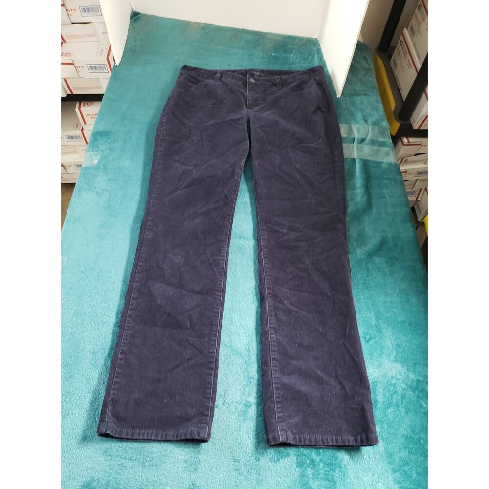 Talbots Jeans Size 10 Petite Womens Blue Corduroy Pants Mid Rise Ladies Straight